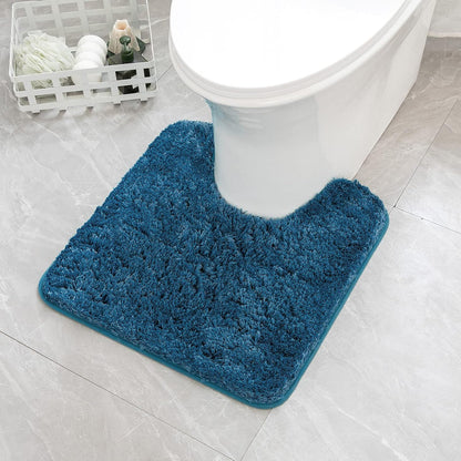 MIULEE Teal Bathroom Rugs Soft Small Microfiber Bath Mat 16x24 Inch