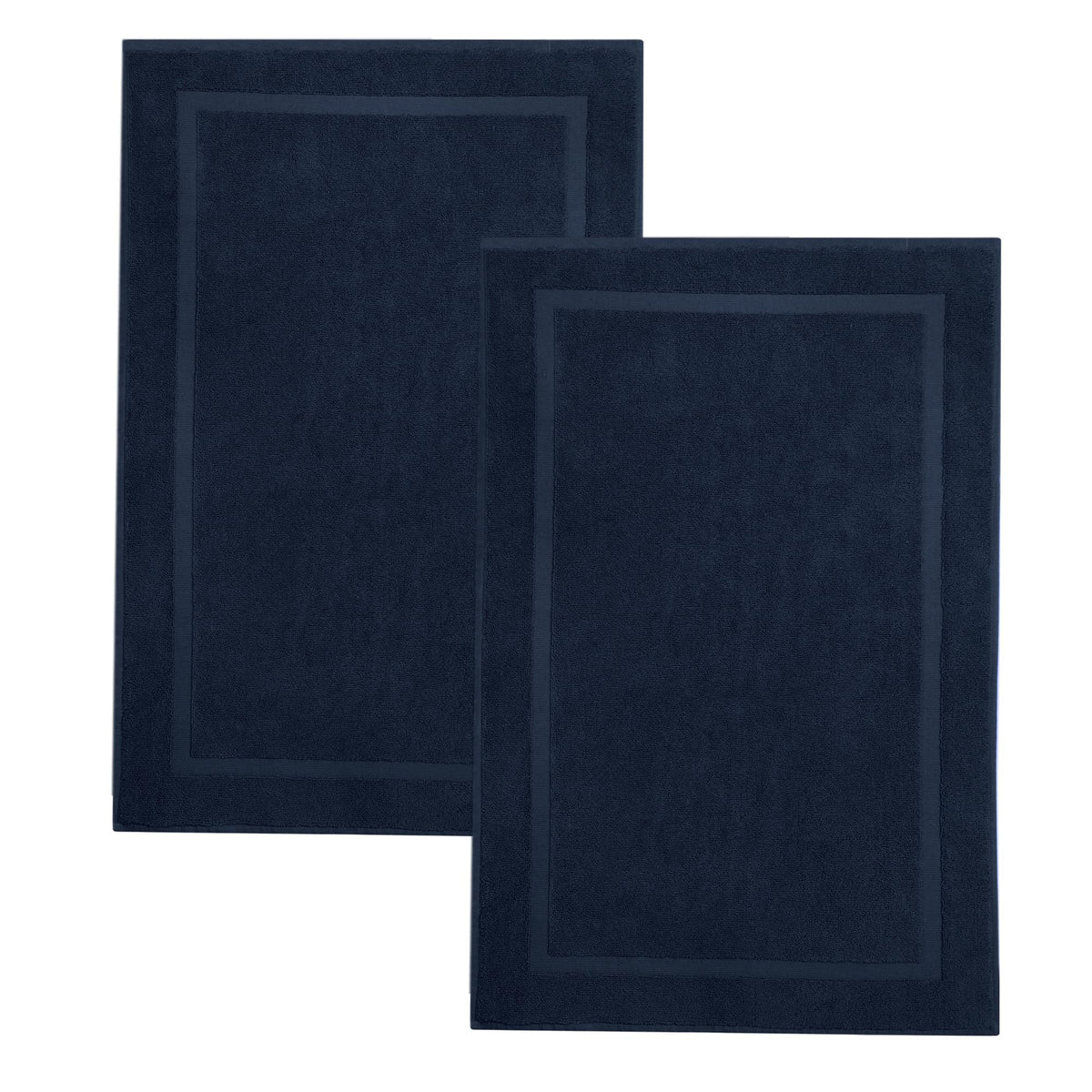 COTTON CRAFT Bath Mats - 2 Pack Tub Shower Floor Mat - 21x30- Azure Blue
