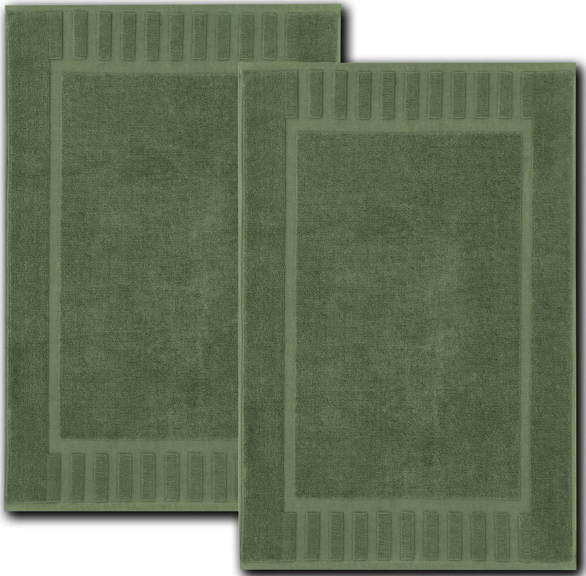 White Classic Luxury Aqua Bath Mats 22x34, 2 Pack, [Not a Bathroom Rug]