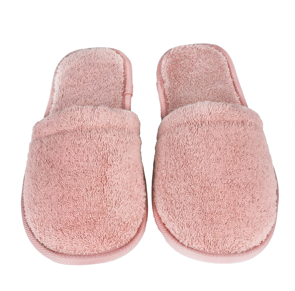 Arus Womens Turkish Terry Cotton Cloth Bath Spa Slippers, White, 6-9.5