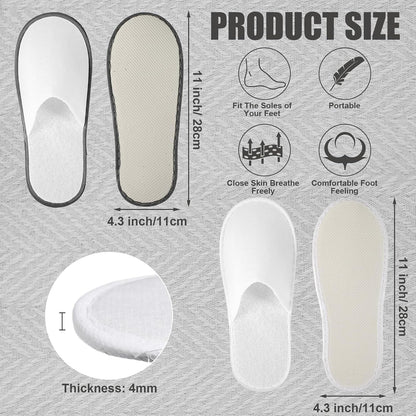 Ramede 80 Pairs Disposable Hotel Slippers Bulk