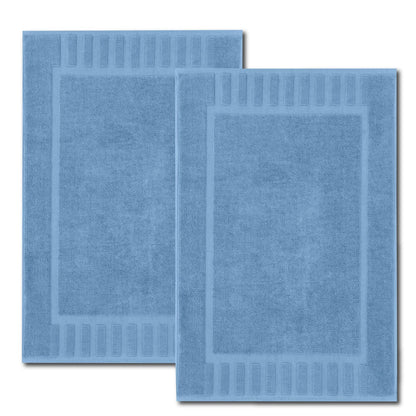 White Classic Luxury Aqua Bath Mats 22x34, 2 Pack, [Not a Bathroom Rug]