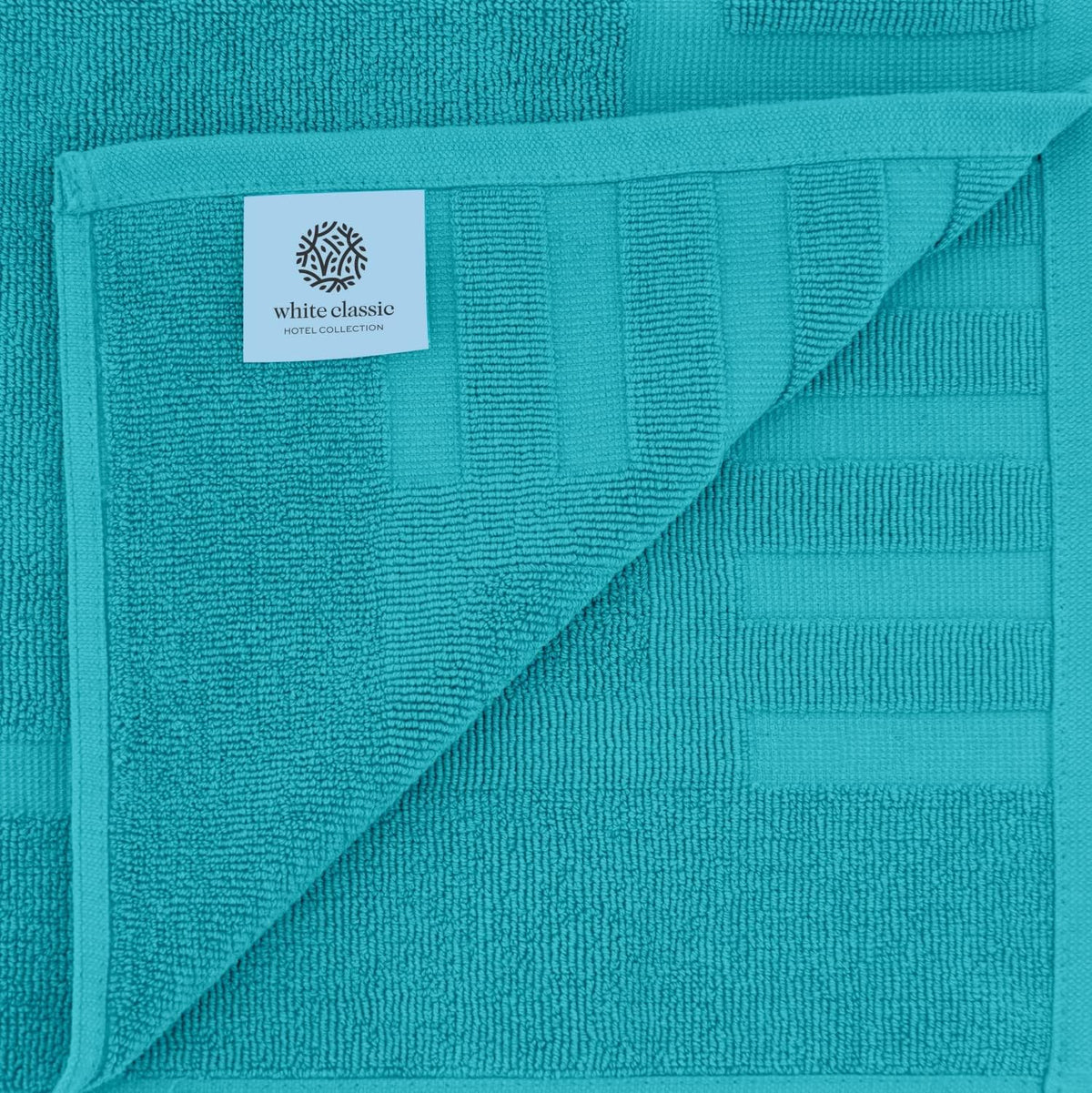White Classic Luxury Aqua Bath Mats 22x34, 2 Pack, [Not a Bathroom Rug]