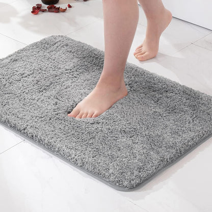 MIULEE Teal Bathroom Rugs Soft Small Microfiber Bath Mat 16x24 Inch