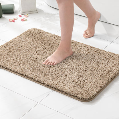 MIULEE Teal Bathroom Rugs Soft Small Microfiber Bath Mat 16x24 Inch