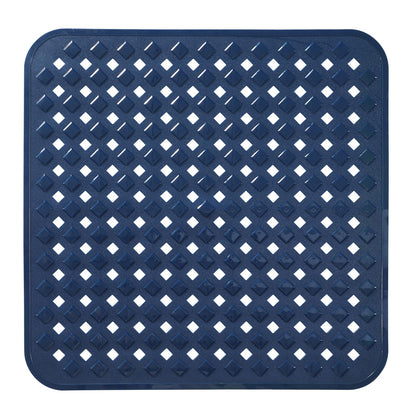 Yimobra Bathtub Mat Non Slip, 35"X16" Shower Mat with Strong Suction Cups & Drain Holes, Long Anti Slip Bath Tub Mat for Inside Shower, Machine Washable Fast Drying, Bathroom Essentials, Clear Blue