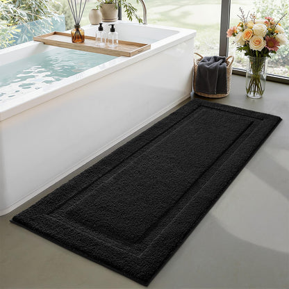 LUMI Ultra Soft Bathroom Rugs Absorbent, Non Slip Bath Mat 24x36, White