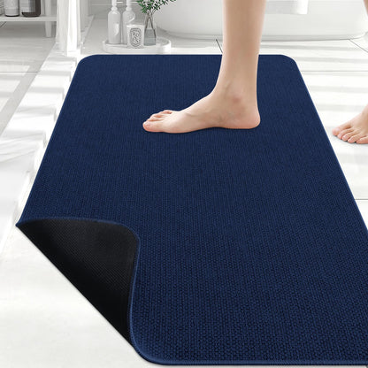 Smiry Ultra Thin Bath Mat 30X20, Non Slip Rubber Washable Bathroom Rugs