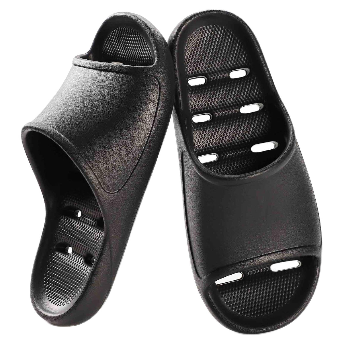 Unisex Arch Support Shower Shoes with Drain Holes Slides