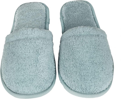 Arus Womens Turkish Terry Cotton Cloth Bath Spa Slippers, Plum, 6-9.5