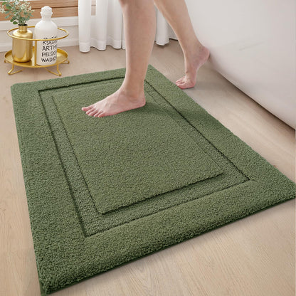 LUMI Ultra Soft Bathroom Rugs Absorbent, Non Slip Bath Mat 24x36, White