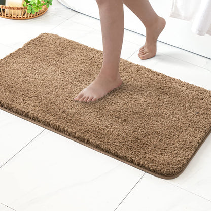 MIULEE Teal Bathroom Rugs Soft Small Microfiber Bath Mat 16x24 Inch