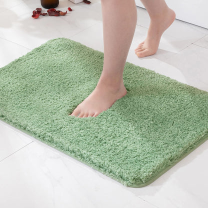 MIULEE Teal Bathroom Rugs Soft Small Microfiber Bath Mat 16x24 Inch