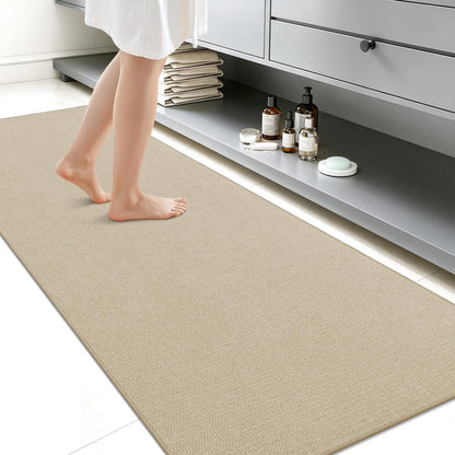 Smiry Ultra Thin Bath Mat 30X20, Non Slip Rubber Washable Bathroom Rugs
