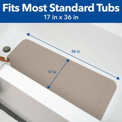 Clorox by Duck Cushioned Foam Bath Mat for Tubs, 17 In. x 36 In, White