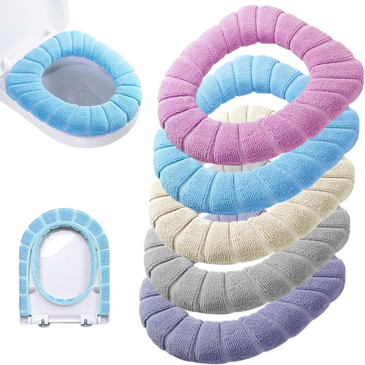 Legigo 5 Pack Toilet Seat Cover, Soft Toilet Seat Warmer Pads for Bathroom
