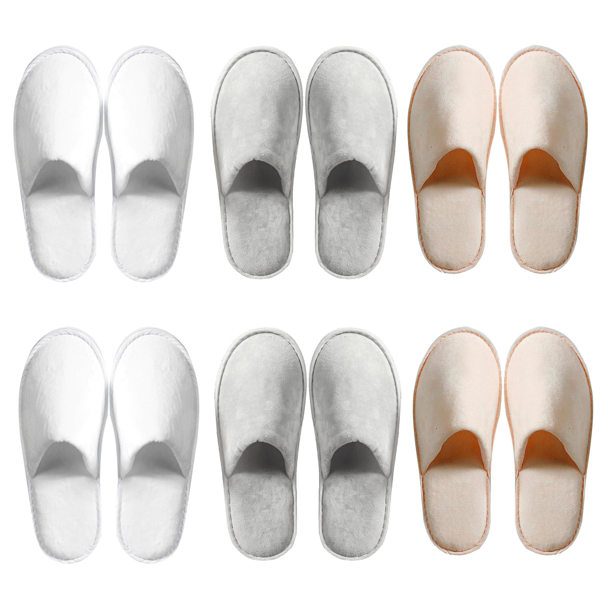 OSTADARRA 6-10 Pairs Spa Slippers, Non Slip Disposable Slippers For Guest