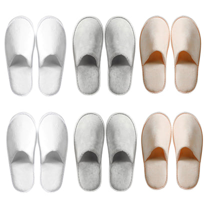 OSTADARRA 6-10 Pairs Spa Slippers, Non Slip Disposable Slippers For Guest