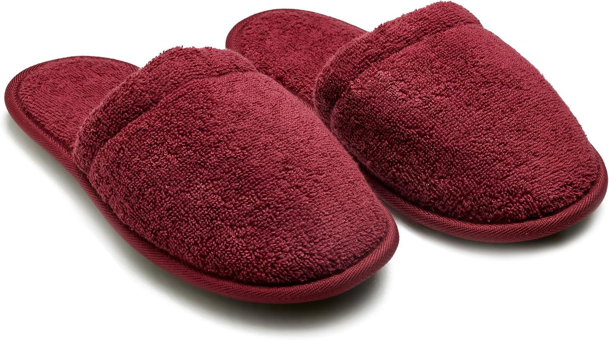 Arus Men's Cotton Slippers Turkish Terry Cloth for Spa and Bath