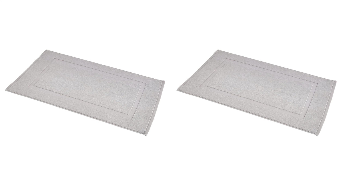 Amazon Basics Premium 100% Cotton Absorbent Soft Bath Mat, Machine Washable, 684 GSM, 20" x 30", White, Hotel Spa Bathmats, 6-Pack (Previously AmazonCommercial)