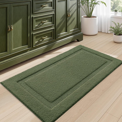LUMI Ultra Soft Bathroom Rugs Absorbent, Non Slip Bath Mat 24x36, White