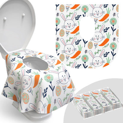 Relyo Disposable Toilet Seat Cover for Travel – 20 Pack with Covers Wrapped in Sets of 2, Non-Flushable Liners, Fits Most Seats – Kids, Toddlers, Adults (Waves, 20)