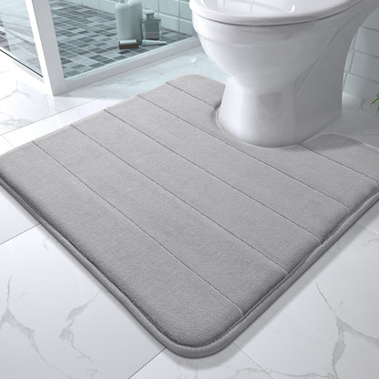 Yimobra Memory Foam Bath Mat, Super Soft Absorbent Bathroom Rug Non Slip, Quick Dry, Machine Washable Floor Carpet for Tub Shower, Home Decor Accessories, 24x17, Cream