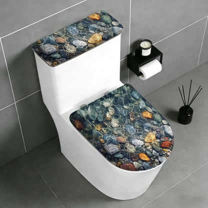 2 pack Toilet Lid Cover & Tank Lid Cover,Fits Standard & Elongated Toilet