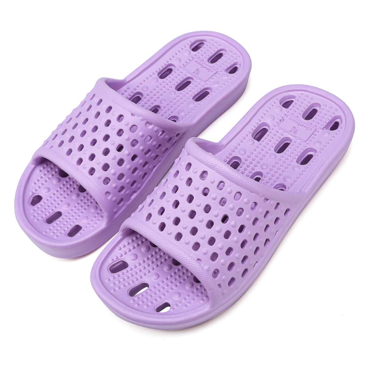 Shower Shoes for Men and Women,Non-Slip Quick-Dry Bath Slippers with Drain Holes,Lightweight Pool, Gym, Bathroom & College Dorm Sandals