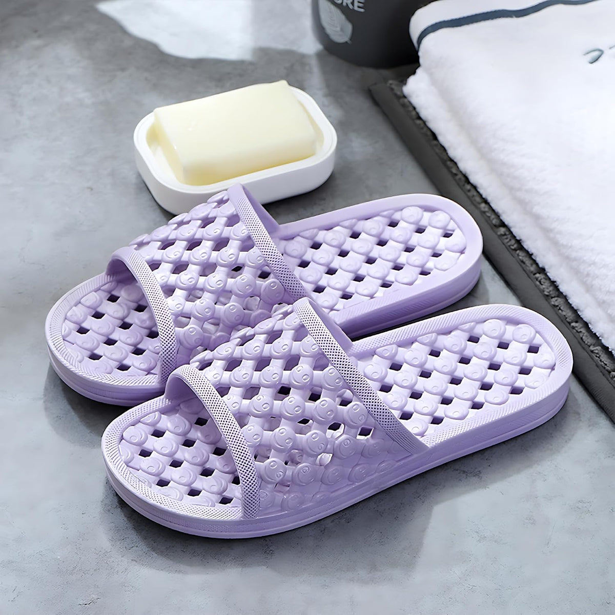 AYYDMY Shower Shoes Unisex Quick Drying Slippers for Women Men