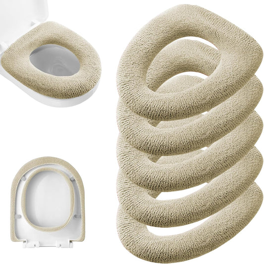 Legigo 5 Pack Toilet Seat Cover, Soft Toilet Seat Warmer Pads for Bathroom