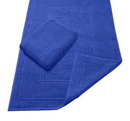 Avalon Towels Beige Bath Mat - 100% Cotton Set of 2 Absorbent Bathmat - Bathroom Mats Quick Dry Bath Mats for Bathrooms (22x34 Inches)