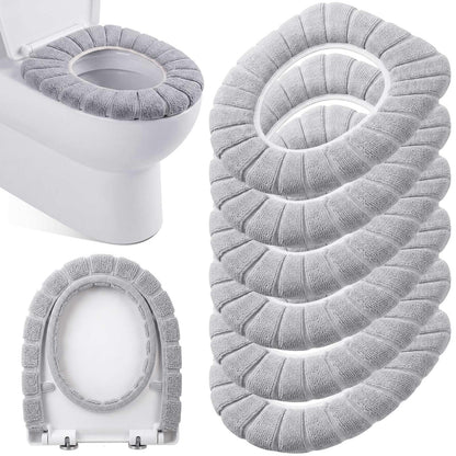 Tegeme 12 Pcs Thicker Bathroom Toilet Seat Cover Pad, 11.8 Inch, Colorful