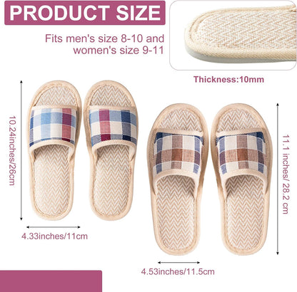 Tessco for you 10 Pairs Open Toe Guest Slippers Washable