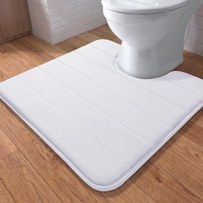 Yimobra Memory Foam Bath Mat, Super Soft Absorbent Bathroom Rug Non Slip, Quick Dry, Machine Washable Floor Carpet for Tub Shower, Home Decor Accessories, 24x17, Cream