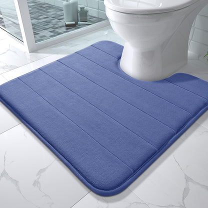Yimobra Memory Foam Bath Mat, Super Soft Absorbent Bathroom Rug Non Slip, Quick Dry, Machine Washable Floor Carpet for Tub Shower, Home Decor Accessories, 24x17, Cream