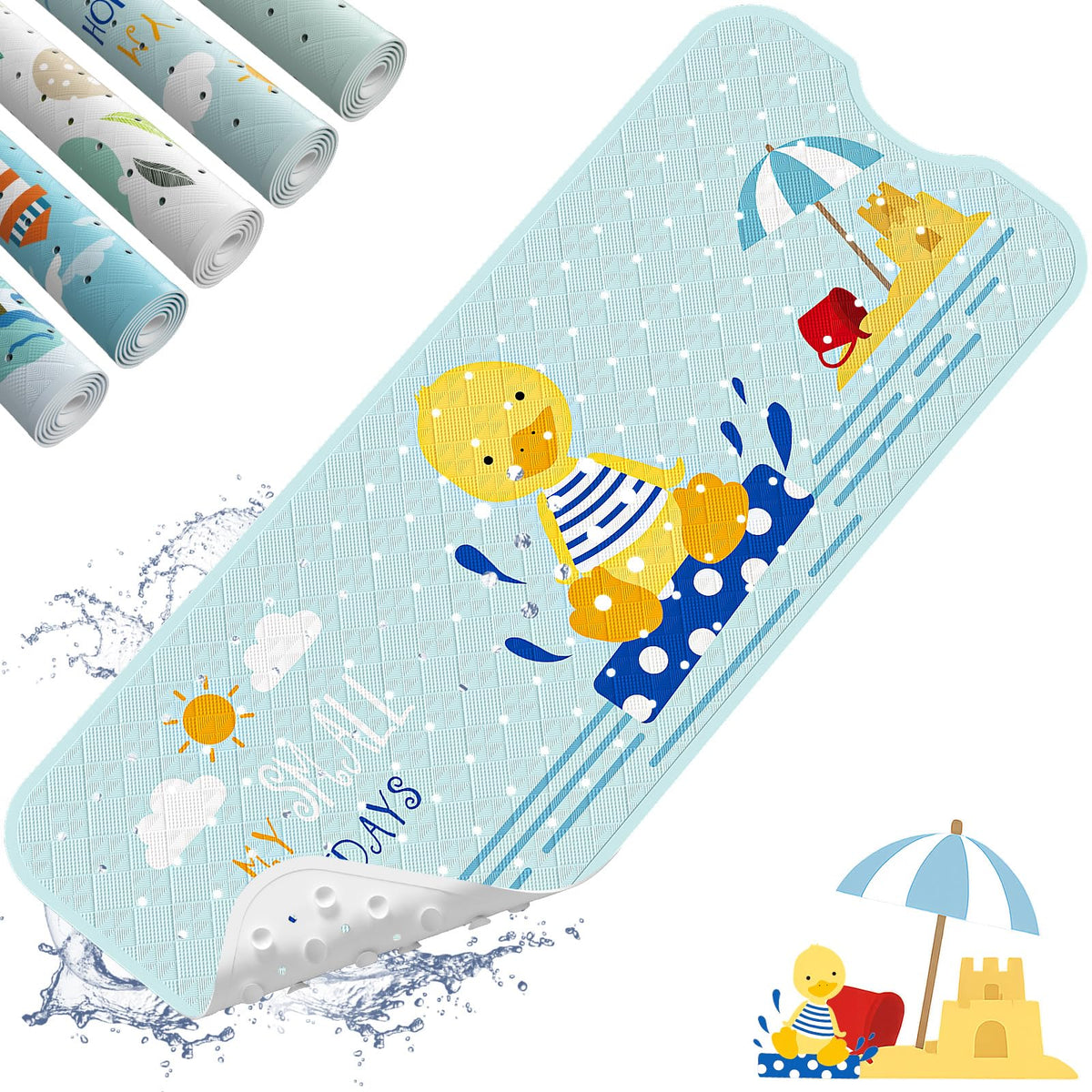 XIYUNTE Bath Mat for Tub Non Slip Bathtub Mat Non Slip 40x16 Baby Bath Mat