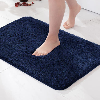 MIULEE Teal Bathroom Rugs Soft Small Microfiber Bath Mat 16x24 Inch