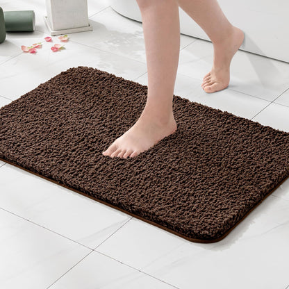 MIULEE Teal Bathroom Rugs Soft Small Microfiber Bath Mat 16x24 Inch