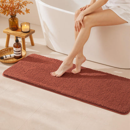MIULEE Teal Bathroom Rugs Soft Small Microfiber Bath Mat 16x24 Inch