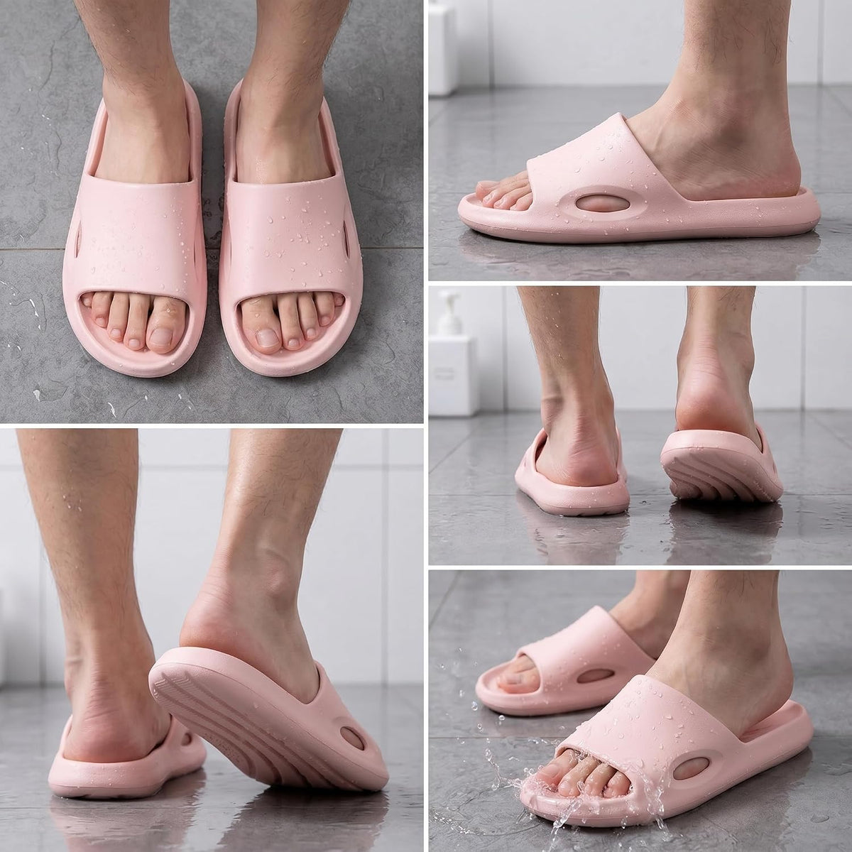 Shower Shoes Quick-Dry Non-Slip Bathroom Slippers for Men & Women,Quick-Dry Non-Slip, Home Slides Dorms, Gym, Pool, Spa, Camping, Beach