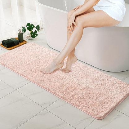 MIULEE Teal Bathroom Rugs Soft Small Microfiber Bath Mat 16x24 Inch