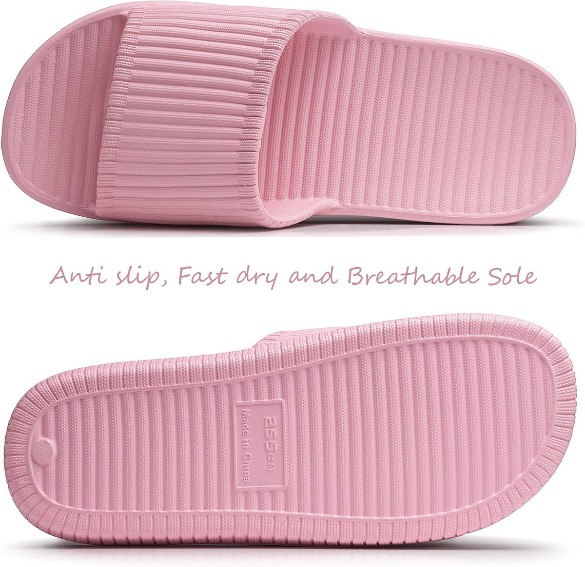 House Slipper for Women Men, Shower Shoes, Fast-Dry Nonslip Slides Sandal