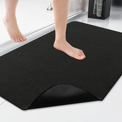 Smiry Ultra Thin Bath Mat 30X20, Non Slip Rubber Washable Bathroom Rugs
