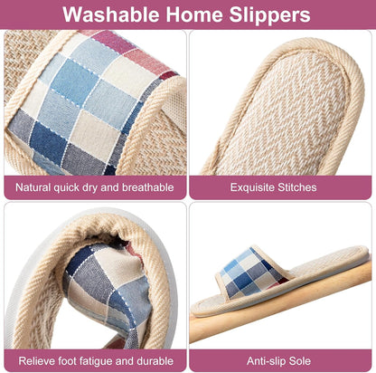 Tessco for you 10 Pairs Open Toe Guest Slippers Washable