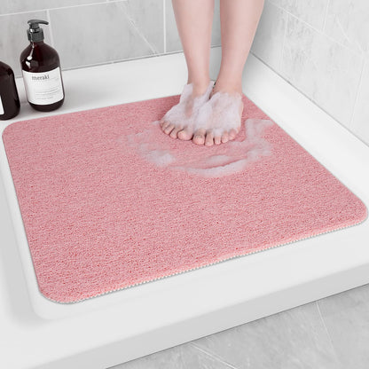 Hargiis Non Slip Bathtub Mat, Anti Slip Shower Mat, Fast Drying Bath Tub Mats, Foot Scrubber Mat, Anti Slip Mat for Tub, Floor, Bathroom, Home, Kitchen, Hotel (Beige 24"x16")