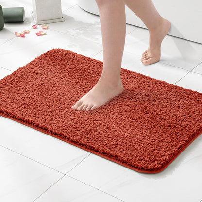 MIULEE Teal Bathroom Rugs Soft Small Microfiber Bath Mat 16x24 Inch
