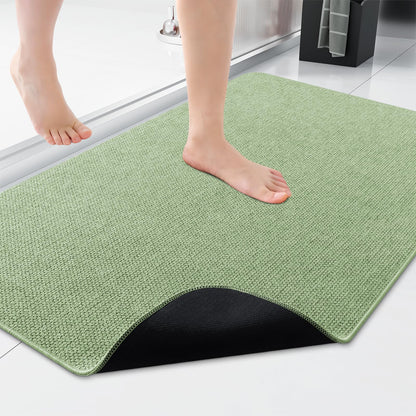 Smiry Ultra Thin Bath Mat 30X20, Non Slip Rubber Washable Bathroom Rugs