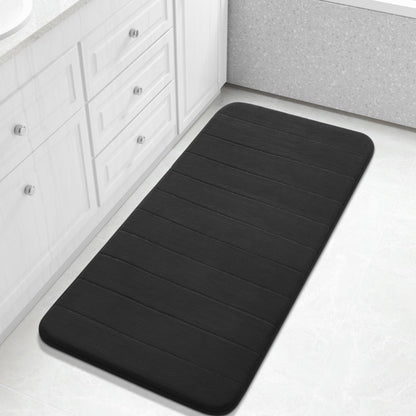 Yimobra Memory Foam Bath Mat, Super Soft Absorbent Bathroom Rug Non Slip, Quick Dry, Machine Washable Floor Carpet for Tub Shower, Home Decor Accessories, 24x17, Cream