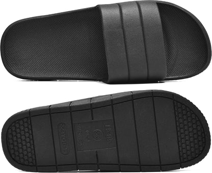 clootess Shower Slide Shoes for Men and Women Home Sandal Bath Slipper Indoor House Pool College Dorm Non-Slip